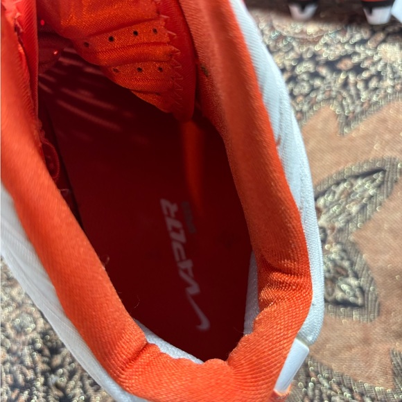 Nike Football Cleats Size 13.5 Mens Orange White Flash Vapor 3/4 TD 645729-118 - Picture 8 of 12